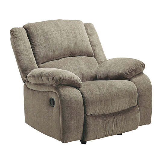 Saltoro Sherpi Fabric Upholstered Rocker Recliner with Pillow Ar